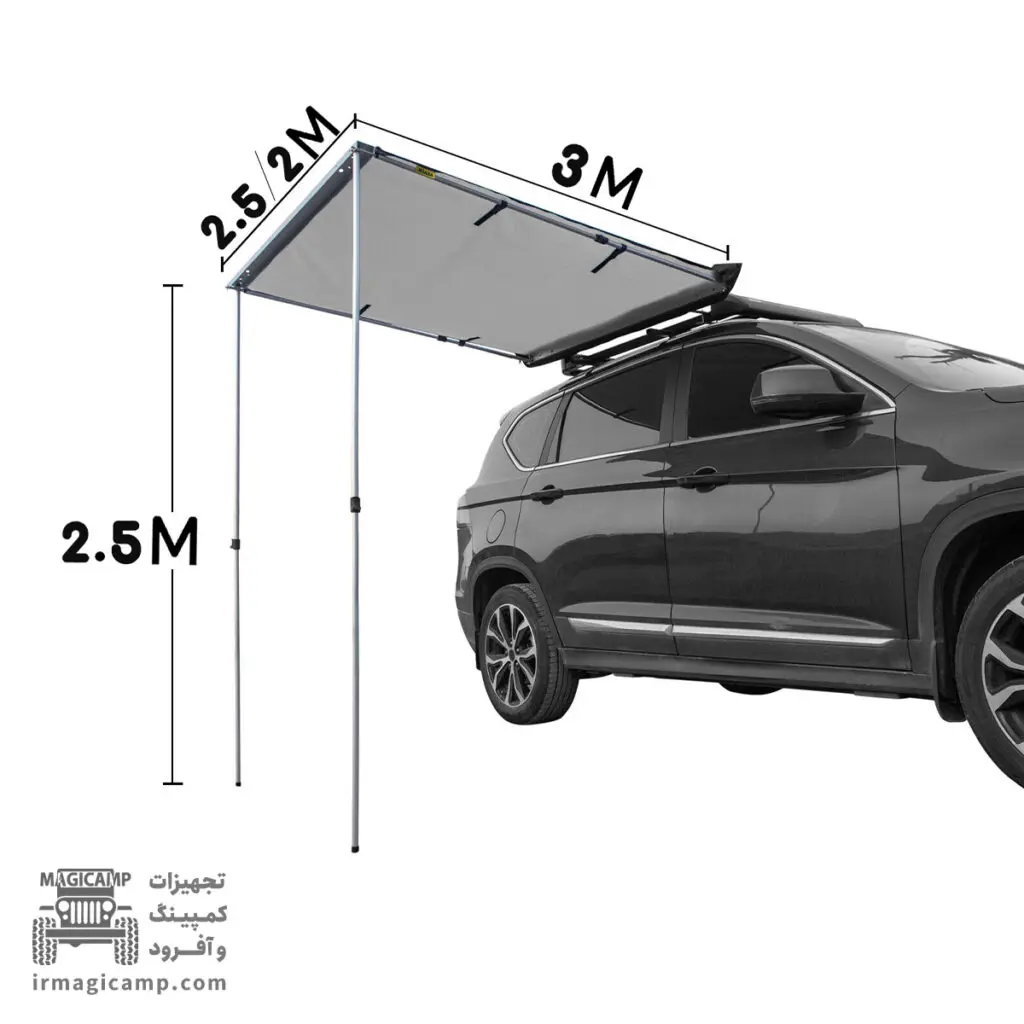 سایه‌ بان بغل خودرو اقتصادی (اکونومی) مجیکمپ